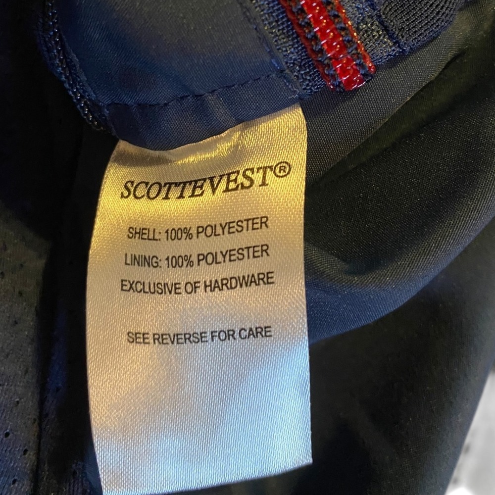 SCOTTEVEST Mens RFID Travel Vest XL Navy Blue Multi-Pocket Utility TEC Vest - Picture 7 of 10